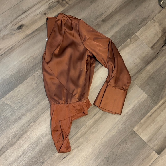 Ann Taylor Rust Satin Bodysuit - Picture 4 of 5